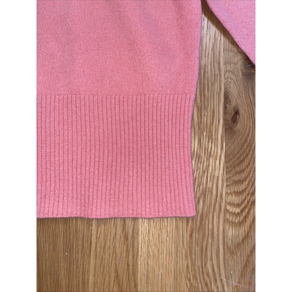 100% Cashmere Pink Crew Neck Sweater Size M‎ Pullover Crochet Floral Vintage - Picture 8 of 11